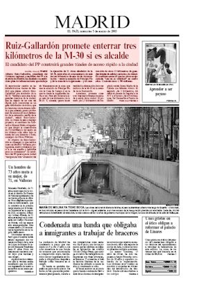 RUIZ-GALLARDN PROMETE ENTERRAR TRES KILMETROS DE LA M-30 SI ES ALCALDE (artculo en formato PDF)